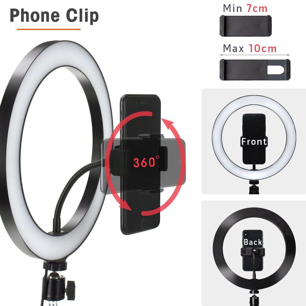 Ring Light LED Lamp com Tripé – Iluminação Profissional para Fotos e Vídeos