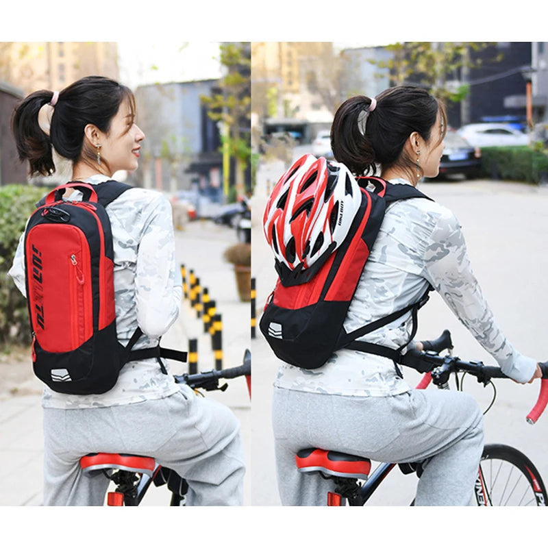 Mochila Esportiva 10L OKHEALING – Leve, Impermeável e Refletiva para Ciclismo e Corrida