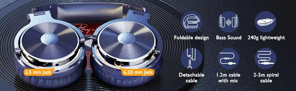 Oneodio Pro-10 Wired Headphones – Fones de Ouvido Profissionais para Estúdio e Gravação