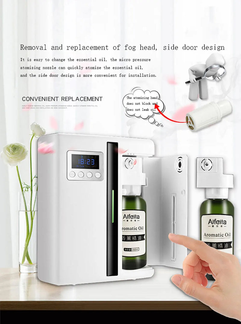 Difusor de Aroma Scent Machine 160ML Montado na Parede – Perfeito para Grandes Áreas e Ambientes Sofisticados