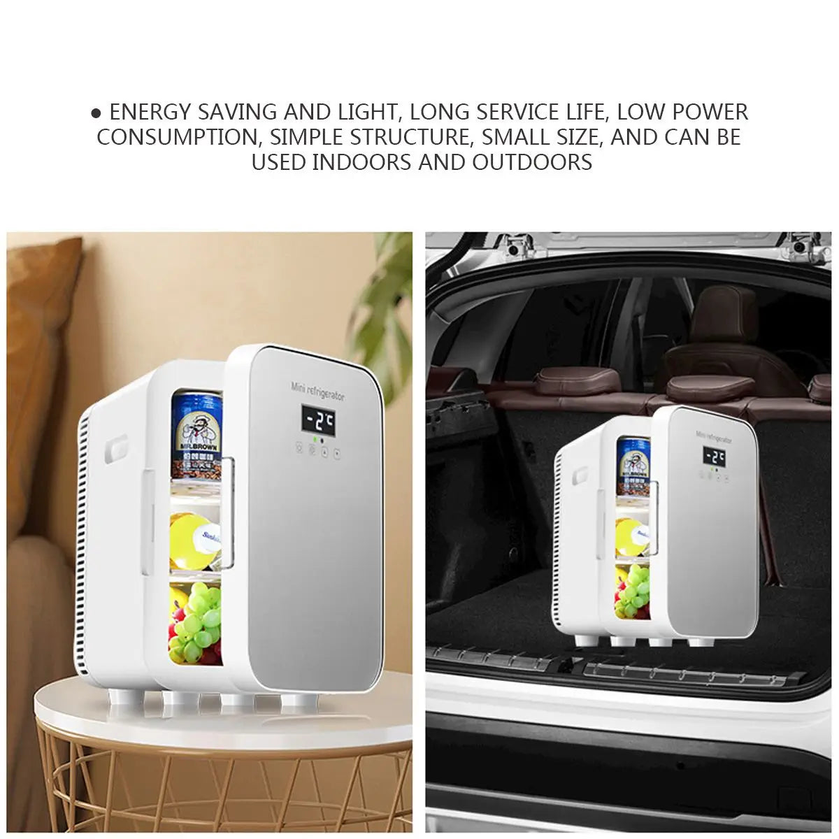 Mini Geladeira Portátil OUTMIX 15L – Refrigeração e Aquecimento para Carro e Casa | Bivolt DC 12-24V / AC 220V