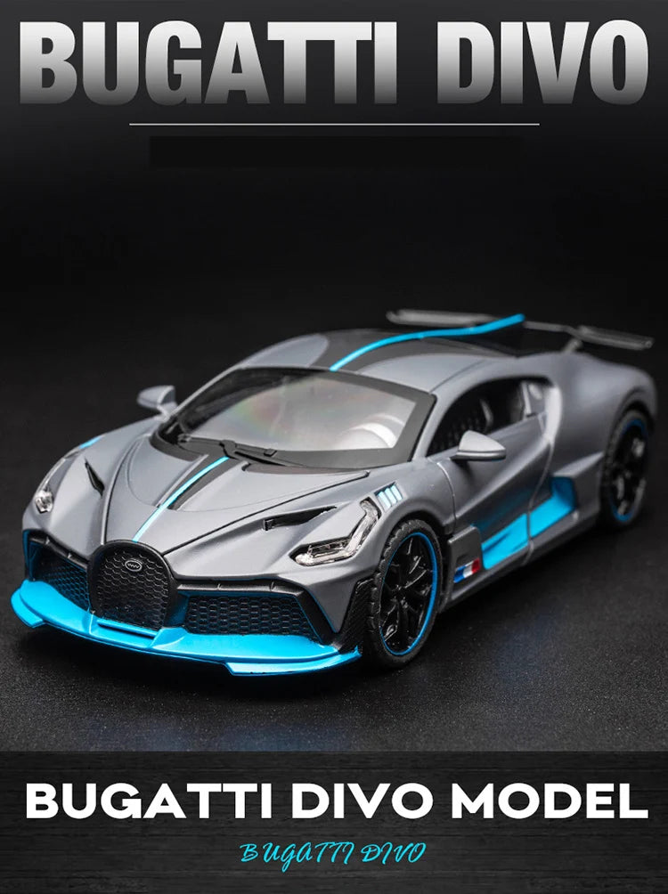 🏎️ Miniatura Bugatti Divo 1:32 MAKEDA – Supercarro Colecionável em Liga Metálica (Diecast)