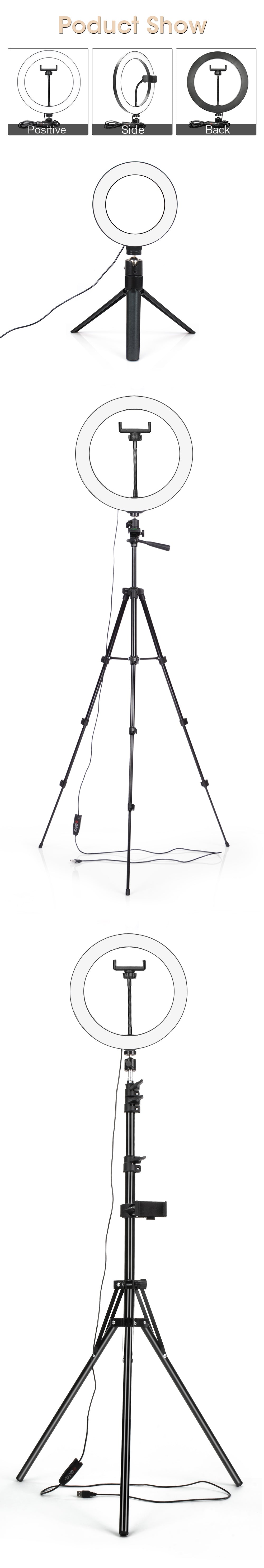 Ring Light LED Lamp com Tripé – Iluminação Profissional para Fotos e Vídeos