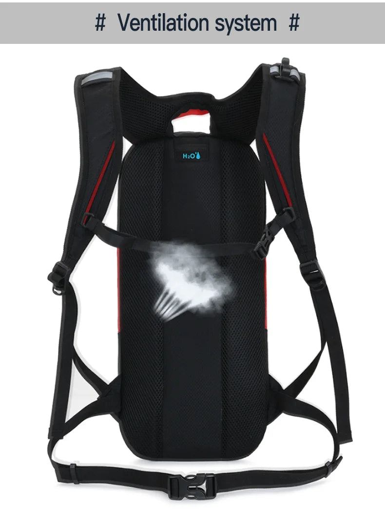 Mochila Esportiva 10L OKHEALING – Leve, Impermeável e Refletiva para Ciclismo e Corrida
