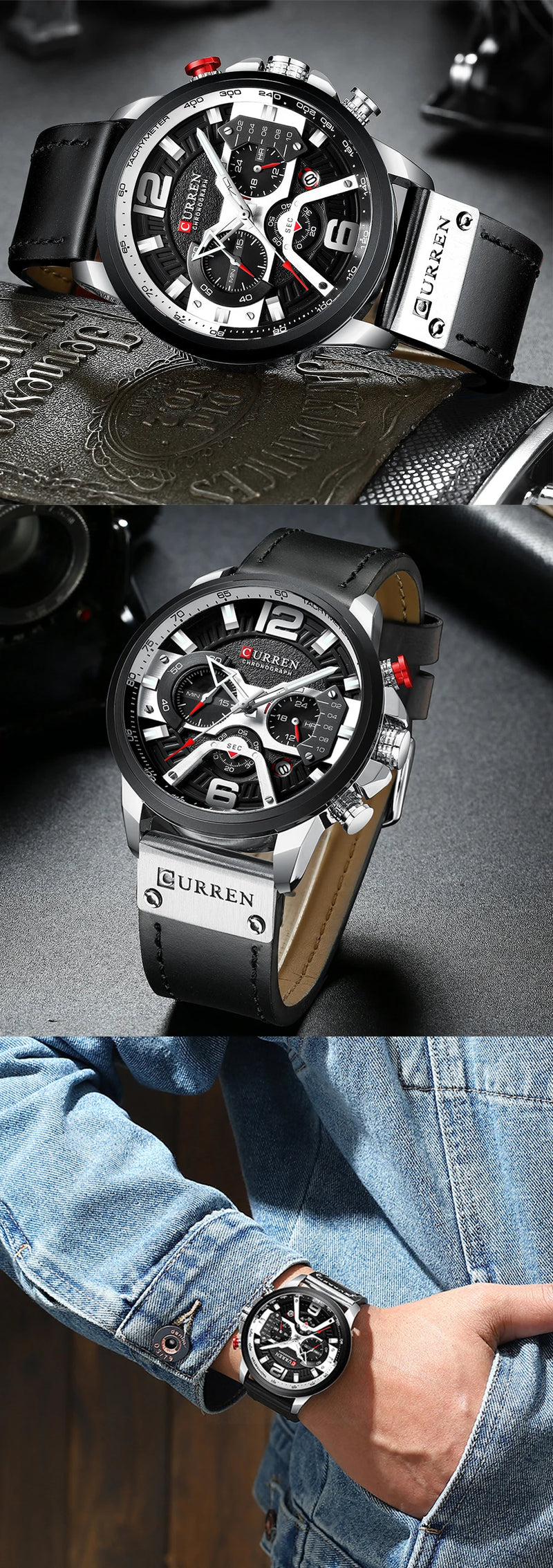 Relógio Curren Sport Chronograph – Estilo e Desempenho para o Homem Moderno