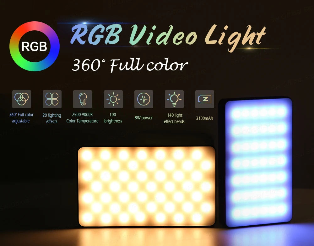 SH RGB LED Video Panel - Iluminação Profissional para Criadores de Conteúdo