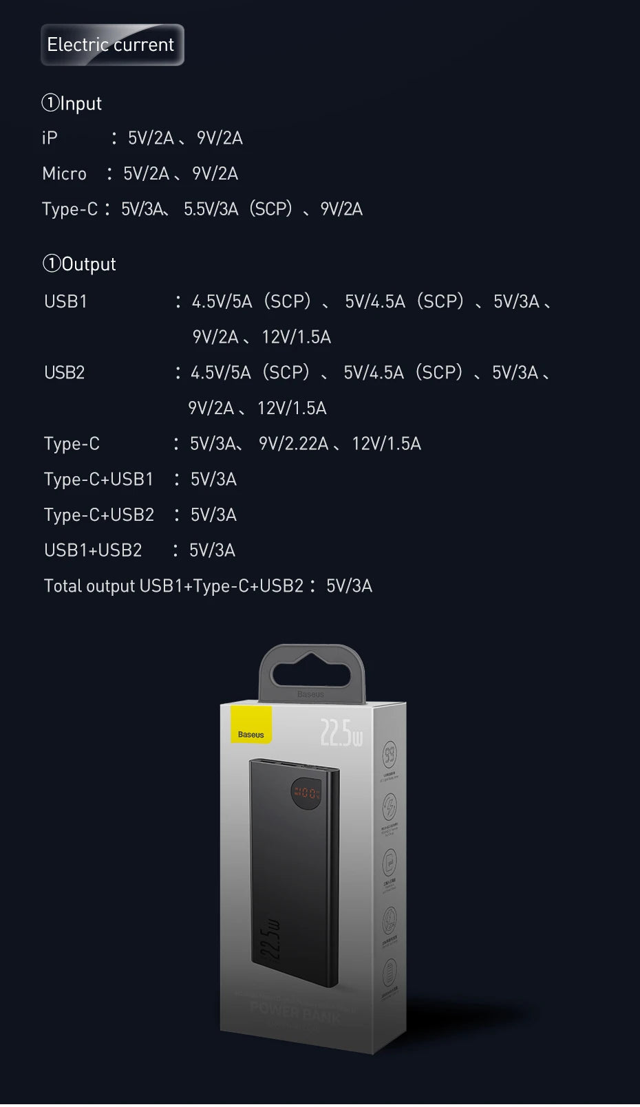 Baseus Power Bank 10000mAh – Energia Sempre ao Seu Alcance!