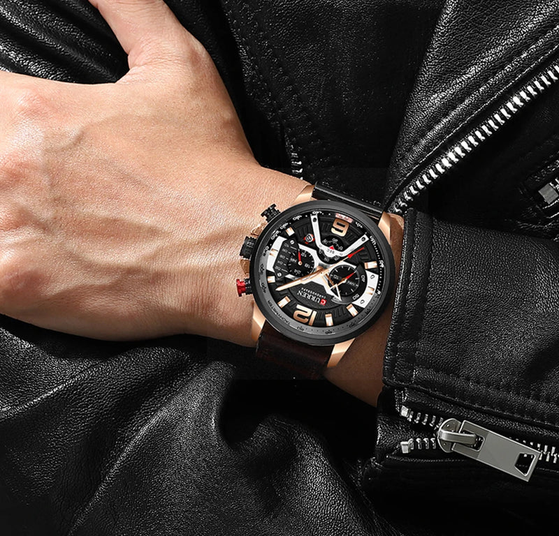 Relógio Curren Sport Chronograph – Estilo e Desempenho para o Homem Moderno