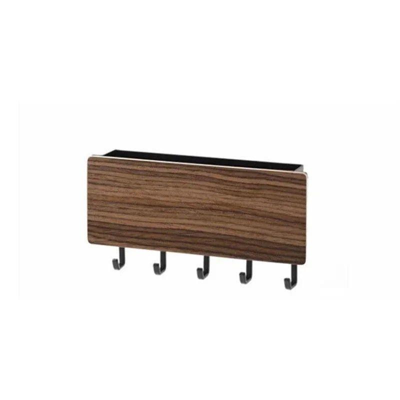 Porta-Chaves de Parede em Bambu com 6 Ganchos – Suporte Organizador Decorativo para Chaves, Casacos e Acessórios | Estilo e Funcionalidade no Seu Lar
