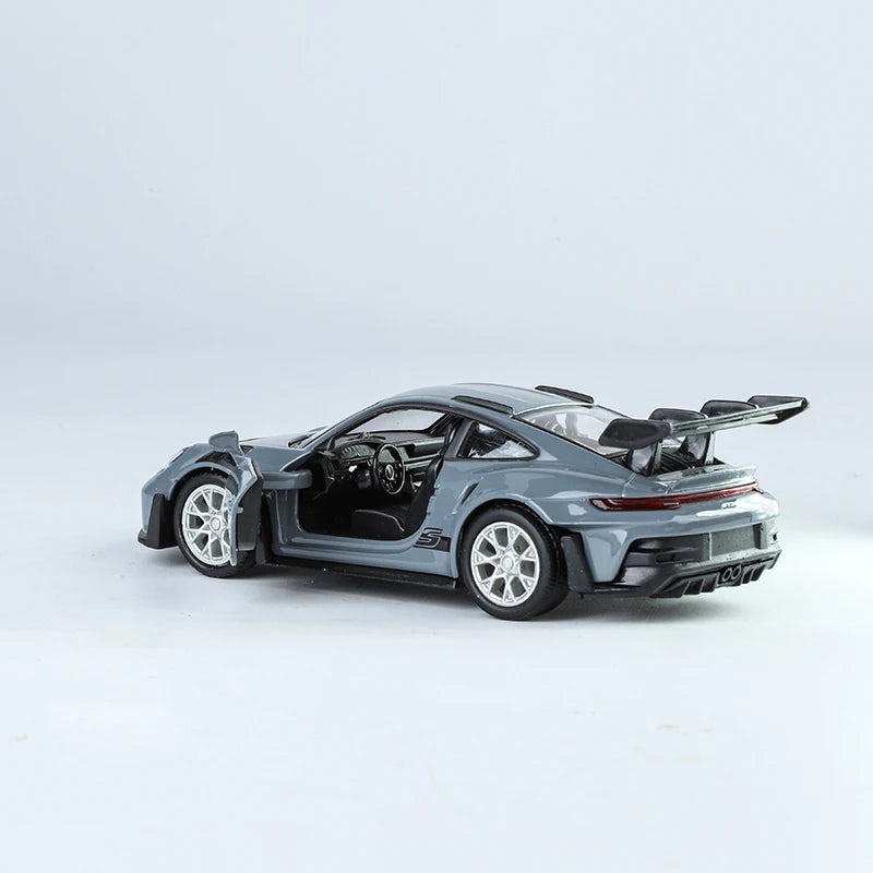 🏎️ Miniatura Porsche 911 GT3 RS 1:36 – Supercarro Esportivo em Liga Metálica com Sistema Pull Back (Diecast)