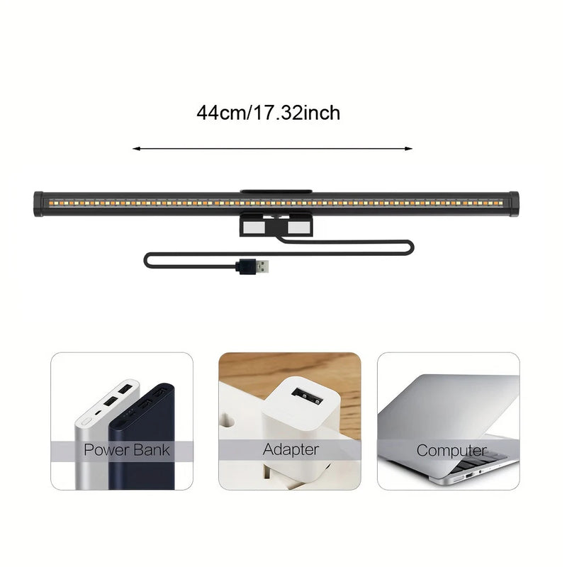 LED Monitor Light Bar for Computer Screen - RGB Atmosphere Table Lamp (44cm)