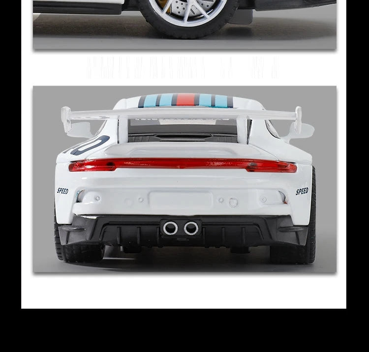 🏎️ Miniatura Porsche 911 GT3 Sport 1:32 MAKEDA – Modelo Esportivo com Luz e Som (Diecast)