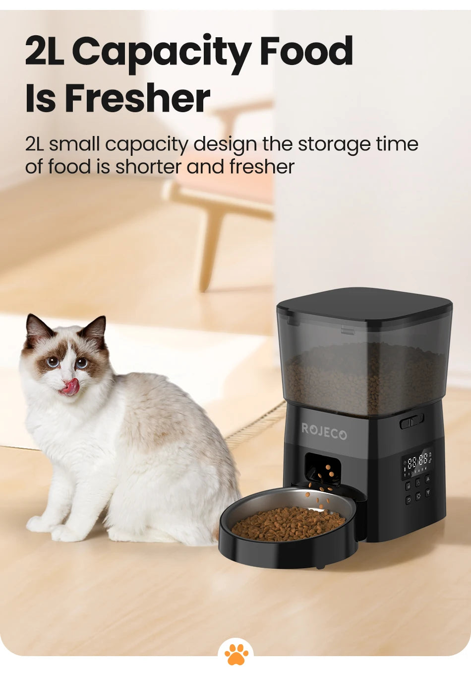 Alimentador Automático ROJECO para Gatos e Cães!