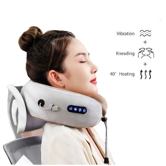 Massageador Cervical Portátil - Relaxamento em Qualquer Lugar!