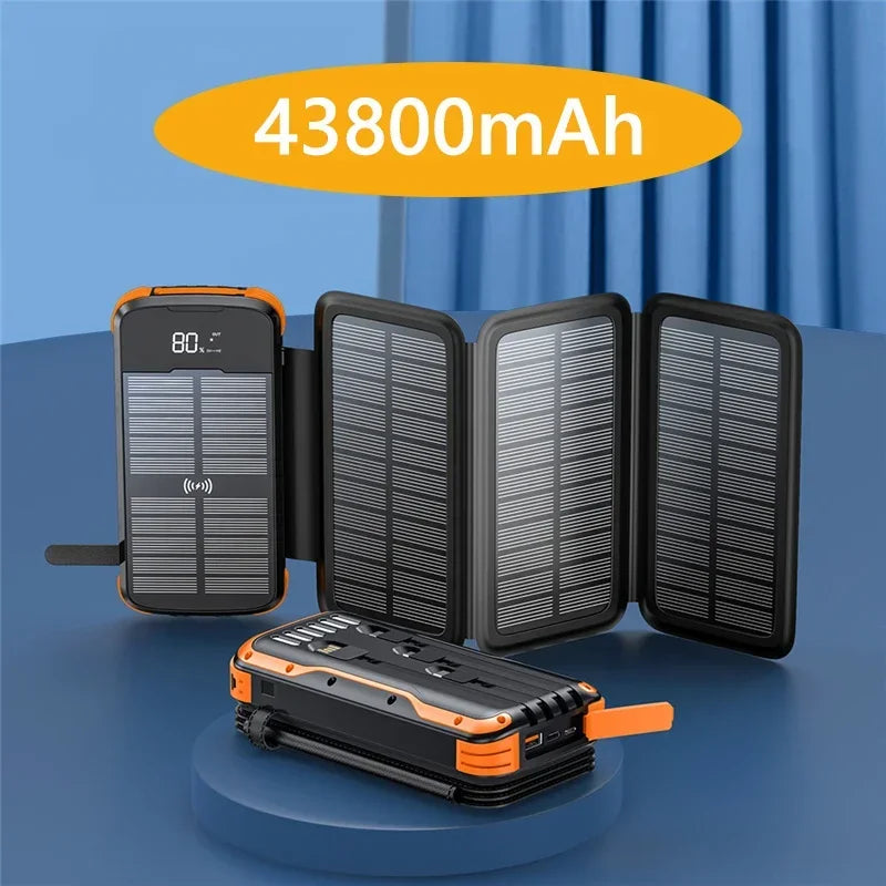 Power Bank Solar 43800mAh – Energia Infinita para Seus Dispositivos!