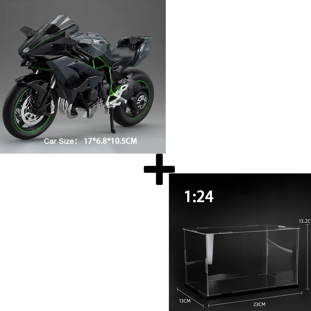 🏍️ Miniatura Moto BMW S1000RR & Kawasaki Ninja H2R 1:12 RMZ City – Modelo Super Esportivo com Luz, Som e Suspensão (Diecast)