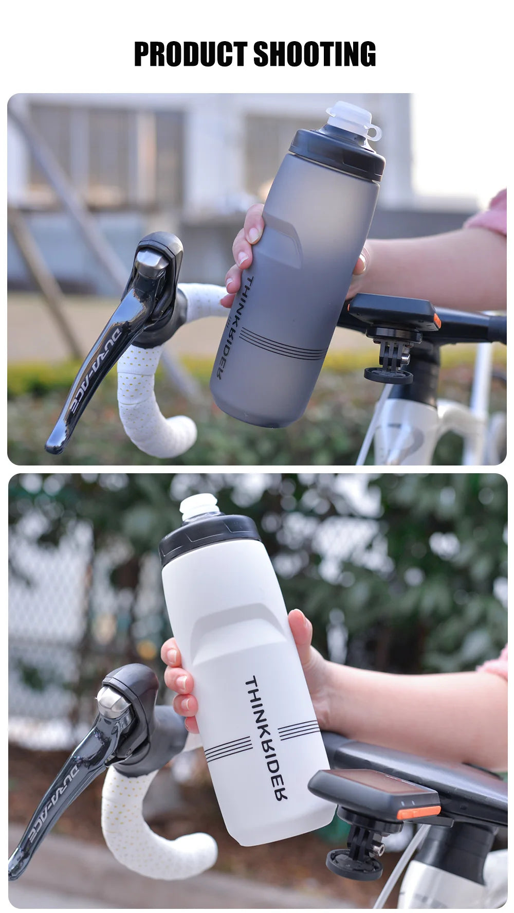 ThinkRider Garrafa de Água para Ciclismo – 620ml/750ml