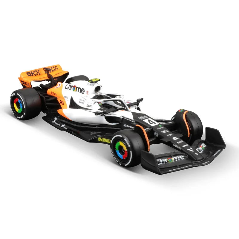 🏁 Miniatura F1 McLaren MCL38 Bburago 1:43 – Edição Miami & Mônaco GP 2024 (Diecast Colecionável)