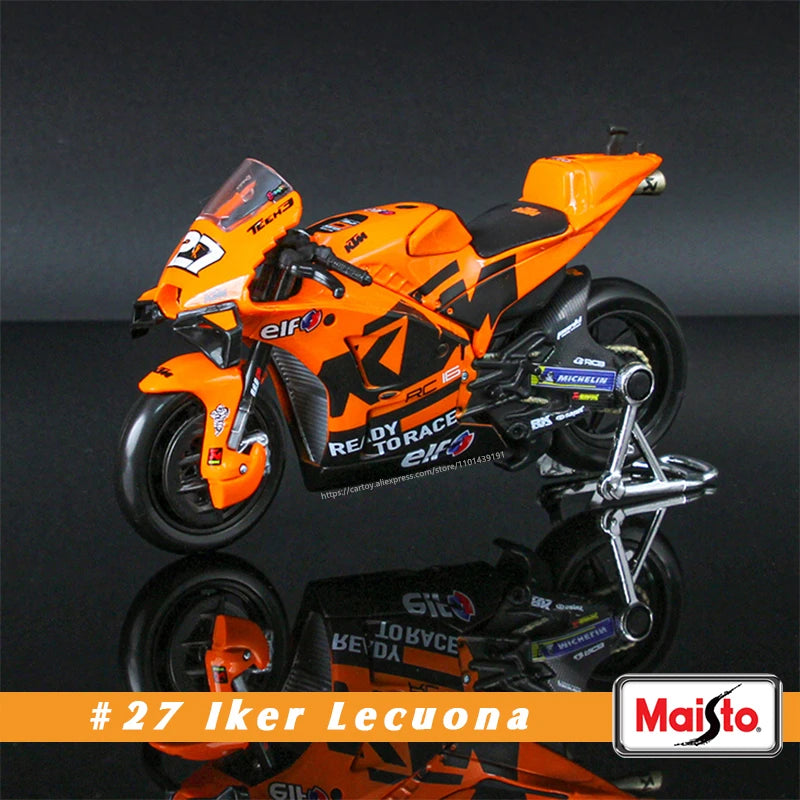 🏍️ Miniatura Moto Yamaha Factory Racing Team 2022 1:18 Maisto – Modelos #21 Morbidelli e #20 Quartararo (Diecast)