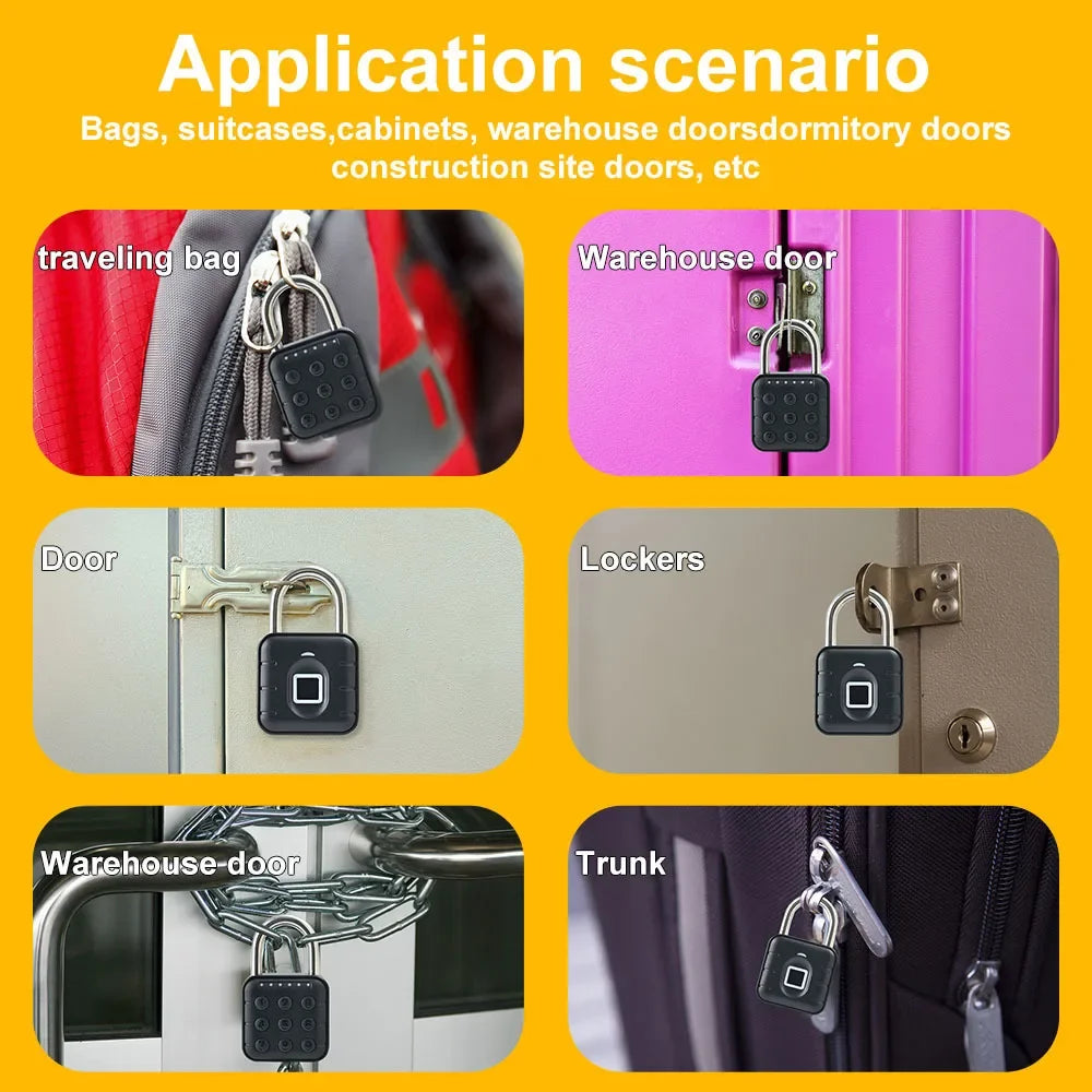 Fechadura Digital Inteligente EGFirtor Tuya – Biometria, Senha e App | Smart Lock à Prova D’Água IP67 para Portas de Madeira, Vidro, Aço ou Armários