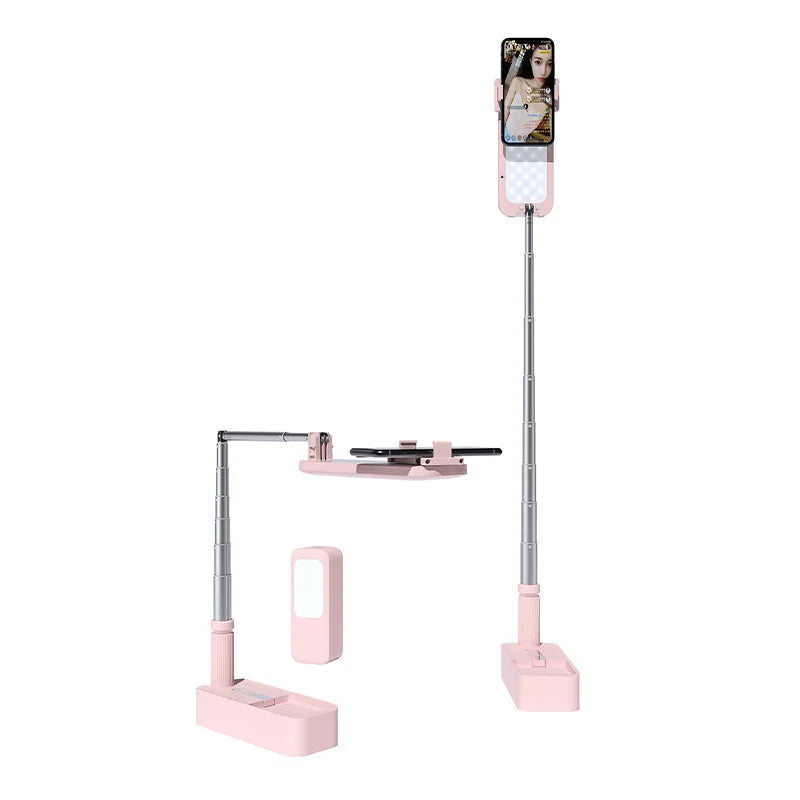 Influencer Live Streaming Stand with Beauty Ring Light