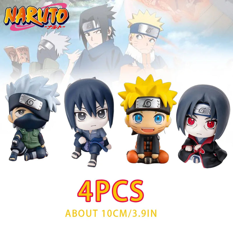 10cm Naruto Anime Figure Collection - Uzumaki Naruto, Kakashi, Uchiha Sasuke, Itachi