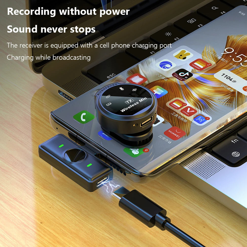 Microfone Lavalier Xiaomi Wireless – Som Claro e Sem Fios