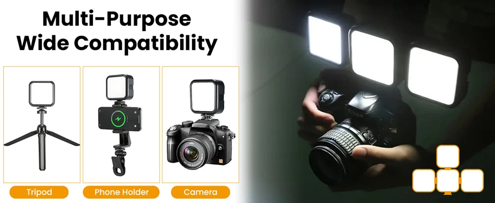 Mini RGB Video Light - Iluminação Profissional Compacta