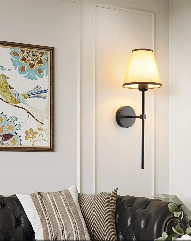 Luminária de Parede LED Americana E27 - Estilo Retrô para Quarto, Corredor e Banheiro