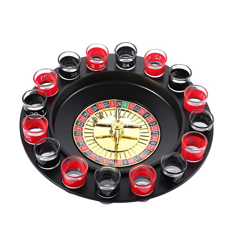 Jogo de Roleta de Bebida Russa – 16 Copos de Shot