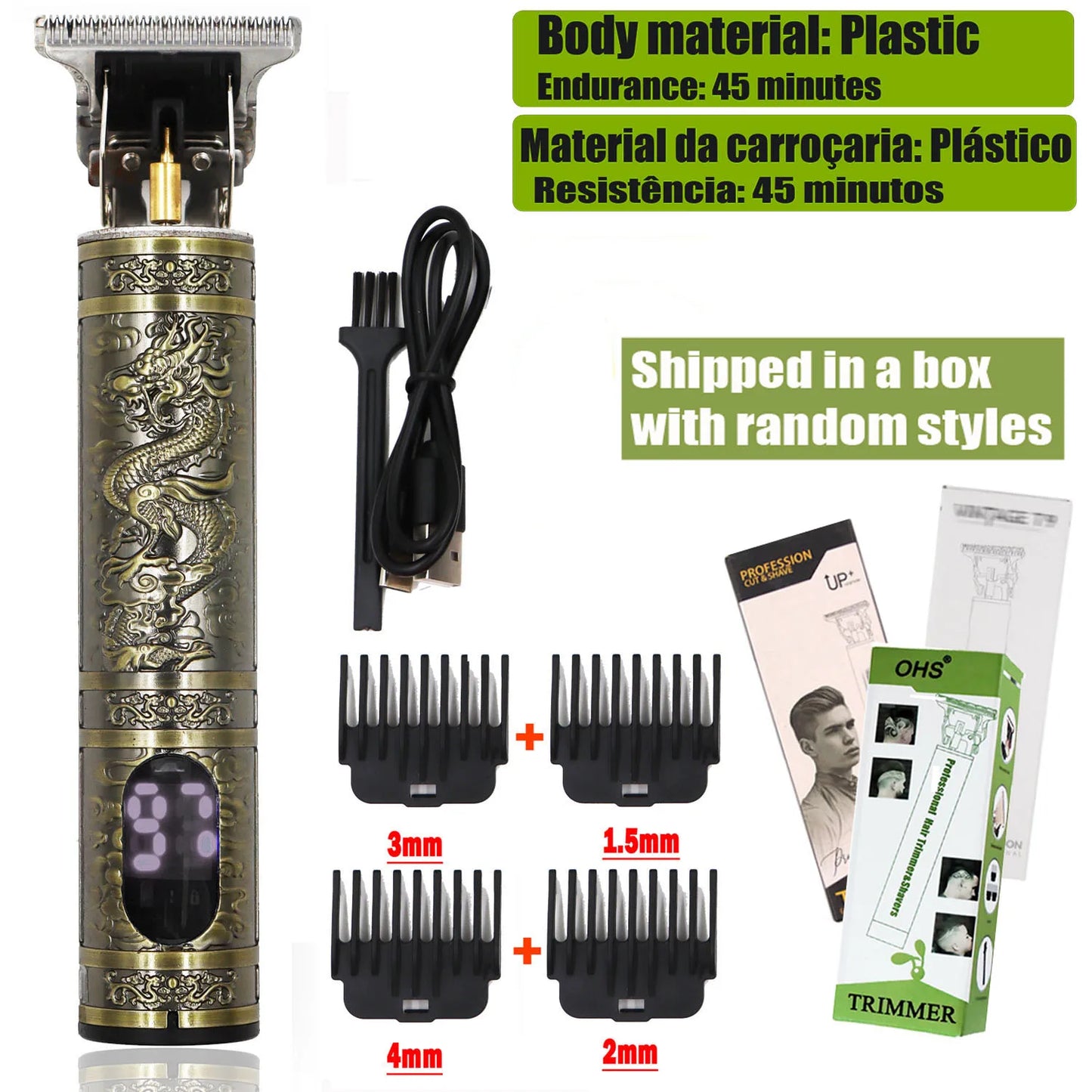 T9 Hair Clipper – Corte Preciso e Confortável para o Homem Moderno!