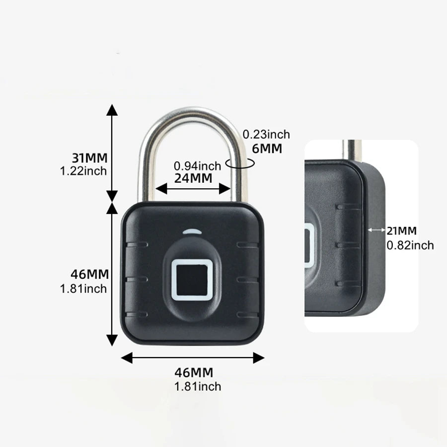 Fechadura Digital Inteligente EGFirtor Tuya – Biometria, Senha e App | Smart Lock à Prova D’Água IP67 para Portas de Madeira, Vidro, Aço ou Armários