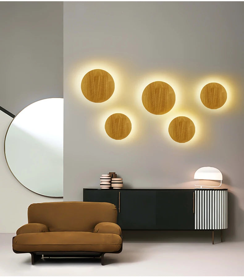 ShineSoul LED Wooden Wall Lamp – Iluminação Moderna para Seu Ambiente