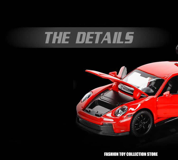🏎️ Miniatura Porsche 911 GT3 Sport 1:32 MAKEDA – Modelo Esportivo com Luz e Som (Diecast)