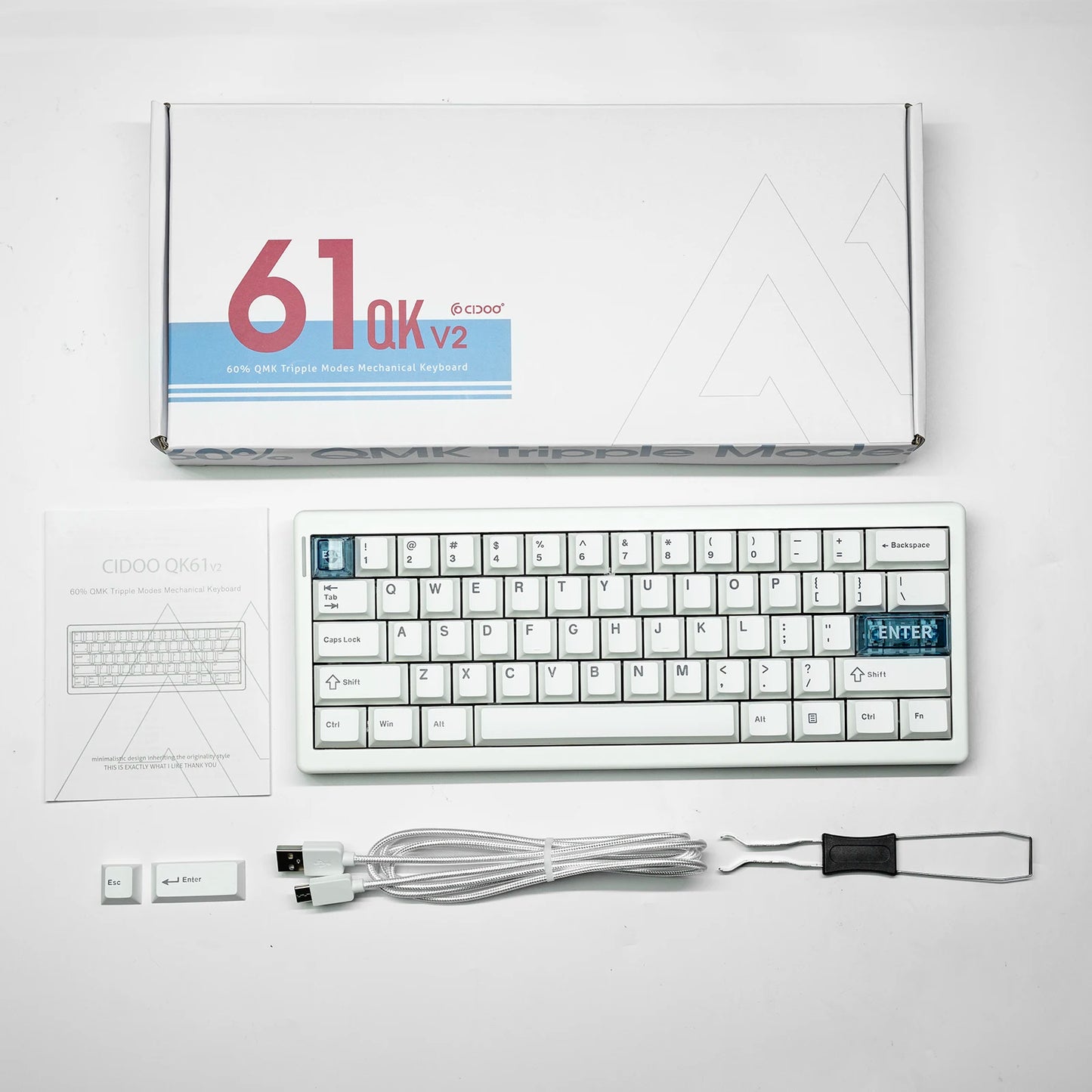 CIDOO QK61 V2 – Performance e Personalização em um Teclado Compacto!
