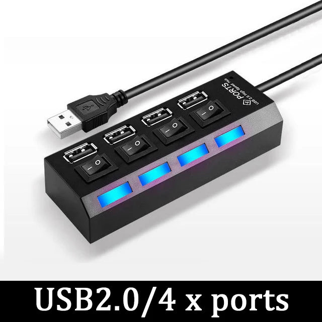 USB 3.0 Power Adapter 4/7 Port Multi USB Splitter Hub