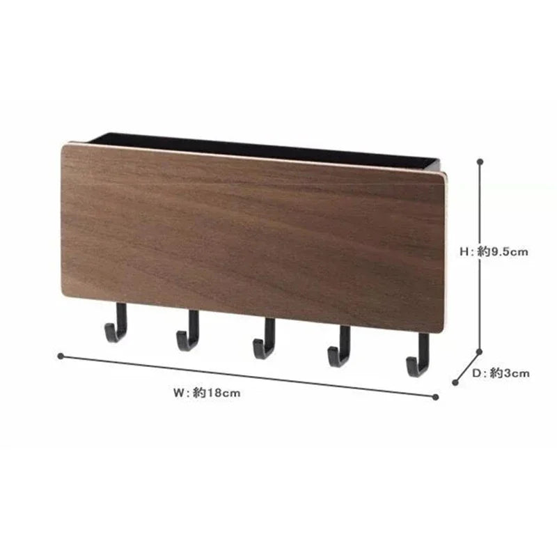 Porta-Chaves de Parede em Bambu com 6 Ganchos – Suporte Organizador Decorativo para Chaves, Casacos e Acessórios | Estilo e Funcionalidade no Seu Lar