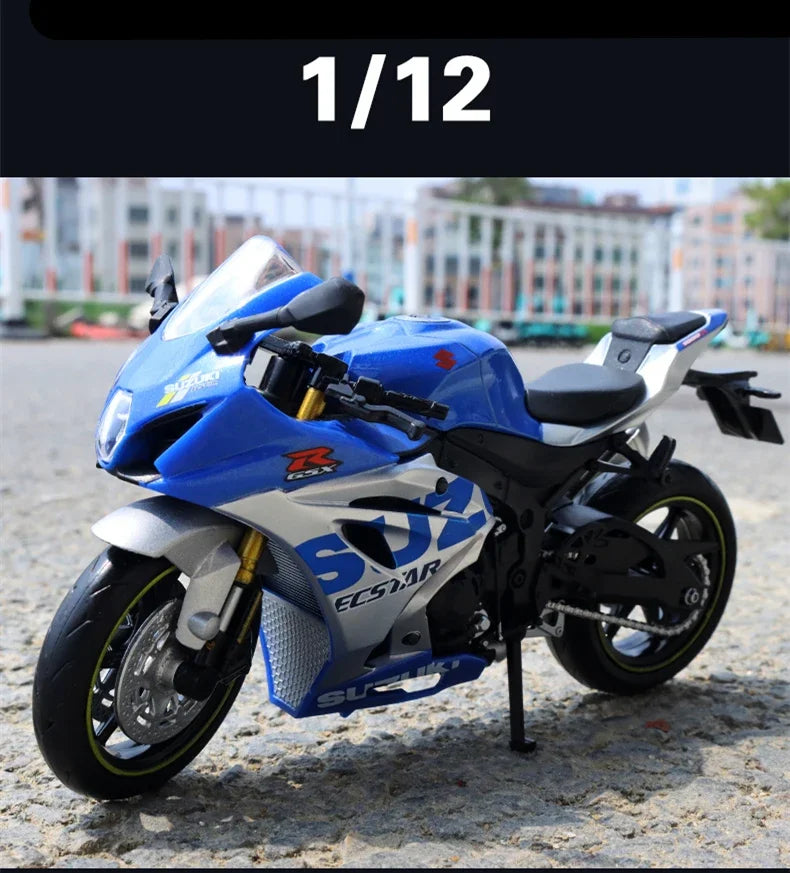 1:12 Suzuki GSX-R1000R Aprilia RSV4 Alloy Racing Motorcycle Model Diecast Street Cross-Country Motorcycle Model High Simulation