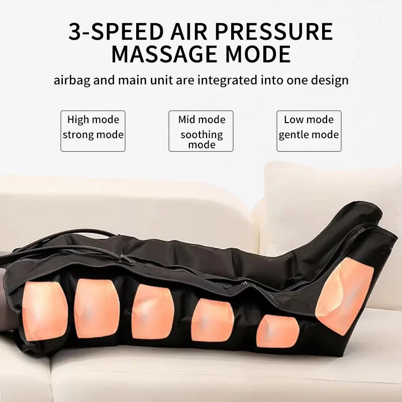 Massageador Elétrico de Pressão a Ar – Relaxamento para Pernas e Braços!