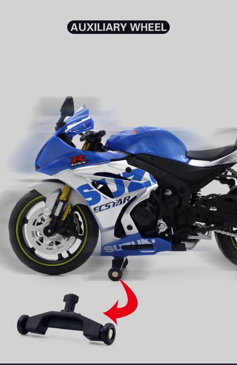 1:12 Suzuki GSX-R1000R Aprilia RSV4 Alloy Racing Motorcycle Model Diecast Street Cross-Country Motorcycle Model High Simulation