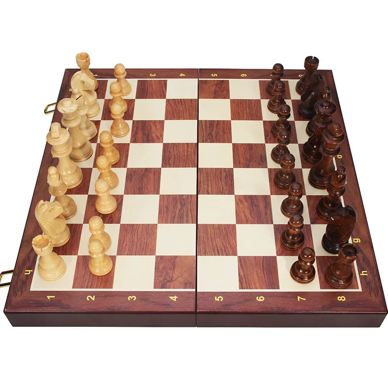 Jogo de Xadrez de Madeira Premium – Clássico e Sofisticado!