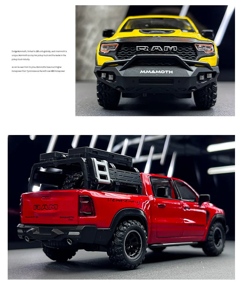 🏁 Miniatura Dodge RAM 1000 TRX Mammoth 1:32 Maisto – Modelo Colecionável com Luz e Som (Diecast)