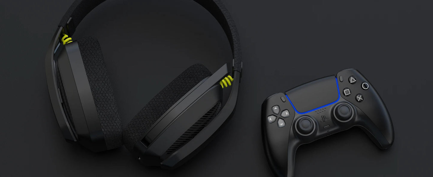 Fone de Ouvido Wireless Gaming BINNUNE 2.4GHz com Microfone – Headset Bluetooth para PS5, PS4, PC, Mac e Playstation