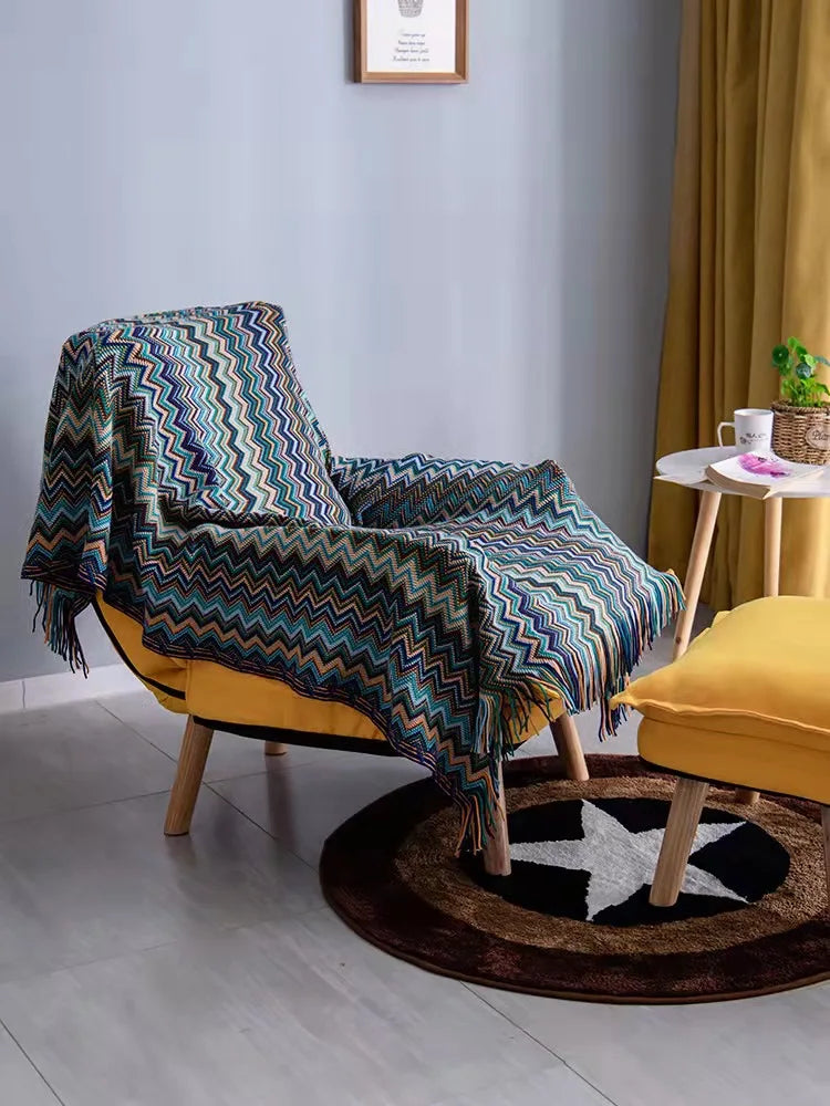 Cobertor Boho Estilo Étnico – Decoração Aconchegante e Vibrante para Seu Lar!