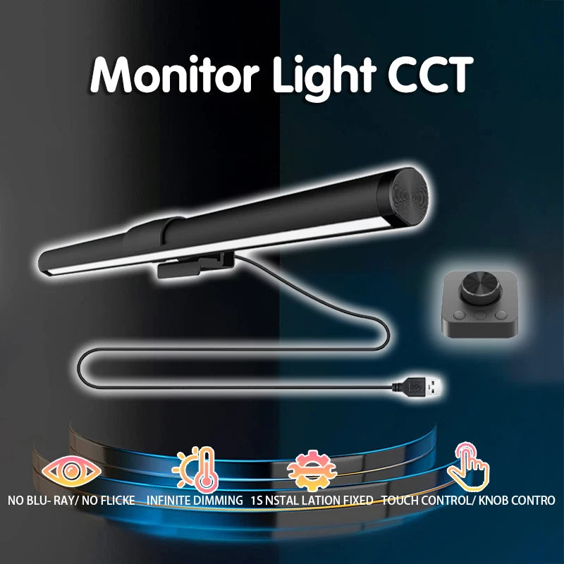 LED Monitor Light Bar for Computer Screen - RGB Atmosphere Table Lamp (44cm)