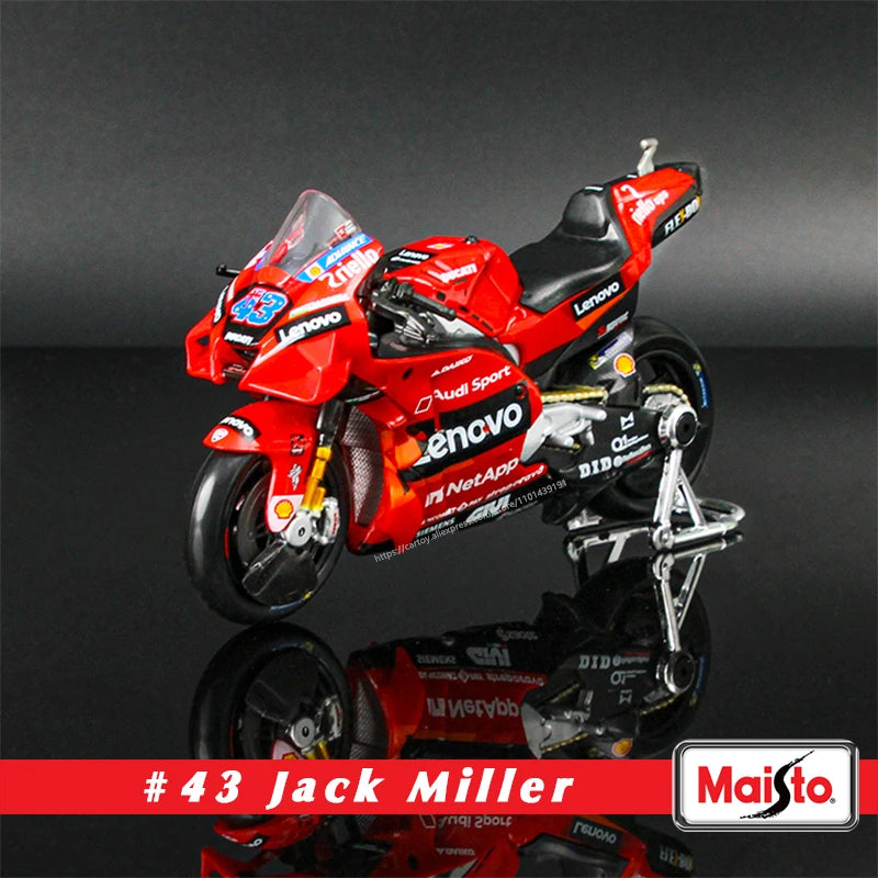 🏍️ Miniatura Moto Yamaha Factory Racing Team 2022 1:18 Maisto – Modelos #21 Morbidelli e #20 Quartararo (Diecast)