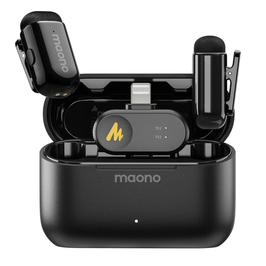 Microfone de Lapela Sem Fio Maono T1Mini – Qualidade Profissional para Criadores de Conteúdo!