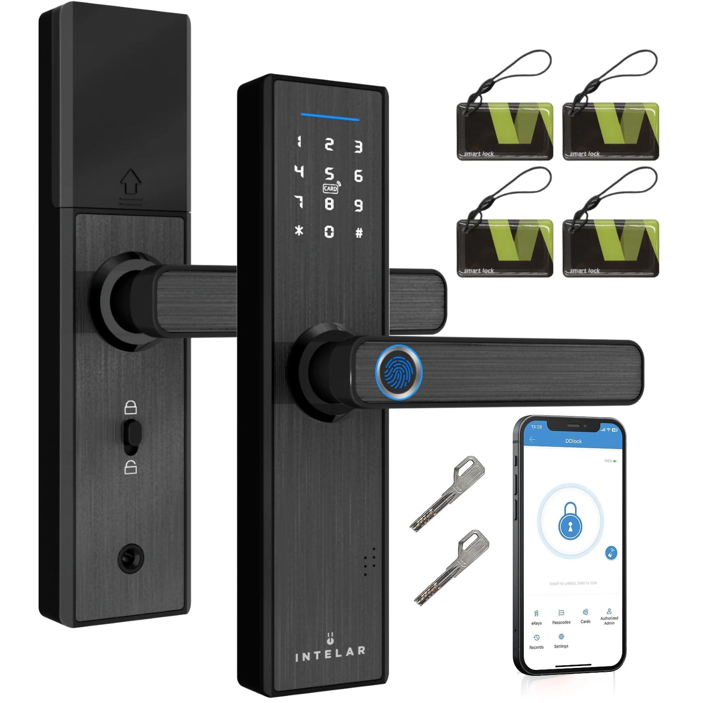 Fechadura Digital Tuya X1 Wi-Fi com Câmera, Biometria e Reconhecimento de Veia | Desbloqueio por App, Senha, Cartão e Chave | IP66 à Prova d’Água