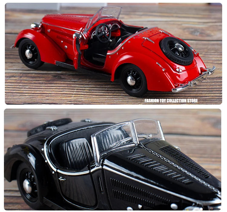 1: 32 WANDERER W25KROADSTER Alloy Car Model High Simulation Diecasts Toy With Sound and Light Pull Back Vehicles Decoration Toys