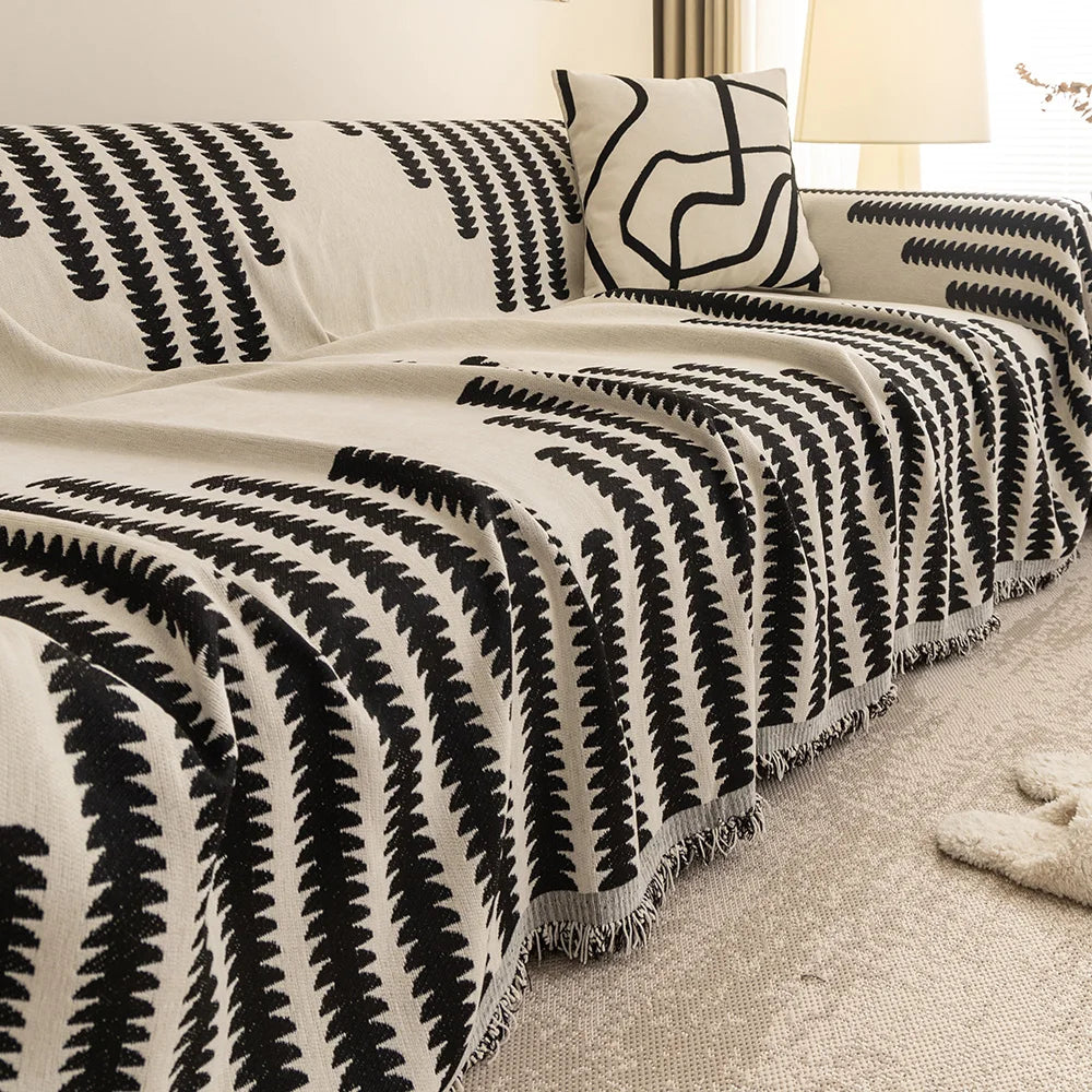 Cobertor de Sofá Chenille – Estilo Nórdico com Elegância e Conforto!